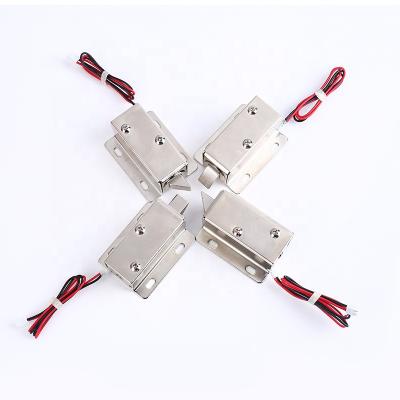 China New Type Open Frame Dc Electric Cabinet Lock 12v Security Dc Latch Block Solenoid Cabinet Drawer Electric Door Lock for sale