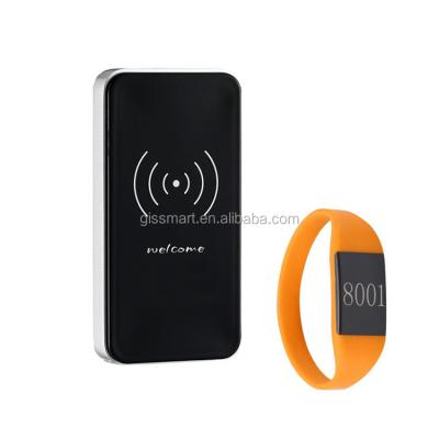 China Zinc Alloy Keyless RF Electric Cabinet Lock Card Fitness Storage Smart Locker Lock with Wristbands EM112 for sale