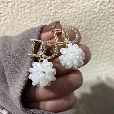 China 2021 Hot 925 Personality Needle Earrings Korea Style Flower Heart Bow Shape Environmentally Friendly Diamond Geometric Girl Gold Silver Earrings for sale