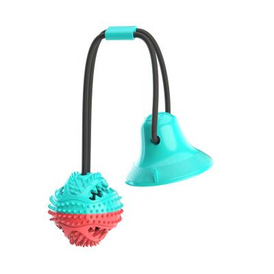 China Amazon Stocked Hot Sales Pet Toys Interactive Bite Molar Pet Molar Ball Toy Durable Dog Chew Bite Suckers Toys With Ball for sale