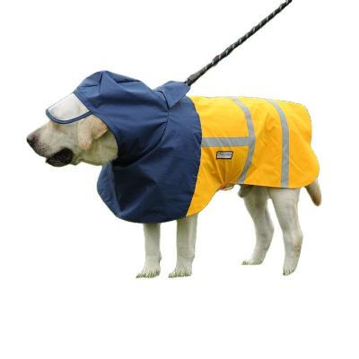 China Wholesale Custom Stocked Fashion Reflective Raincoat Dog Outfits Raincoats Clothes For Large Dogs Pet Clothes for sale