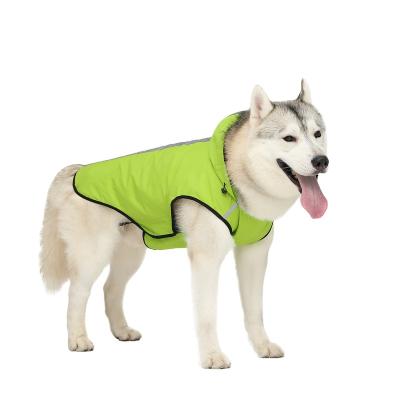 China Stocked Wholesale Reflective Hooded Dog Raincoat Outdoor Waterproof Raincoat For Dogs for sale