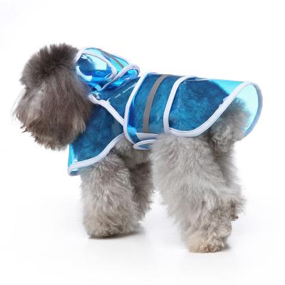 China Plastic Rain Stocked Poncho Pet Rainwear Dog Puppy Raincoat Pet Clothes Popular Clear Waterproof Hooded Jacket Rainwear For Small Medium Dog for sale