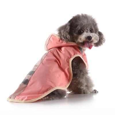 China Custom Large Stocked Raincoat Gold Reflective Dog Clothes Fashion Pet Pet Raincoat for sale