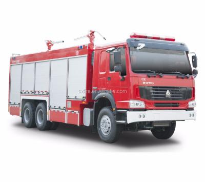 China HOWO Dry Powder Fire Truck 3001 - 5000L for sale