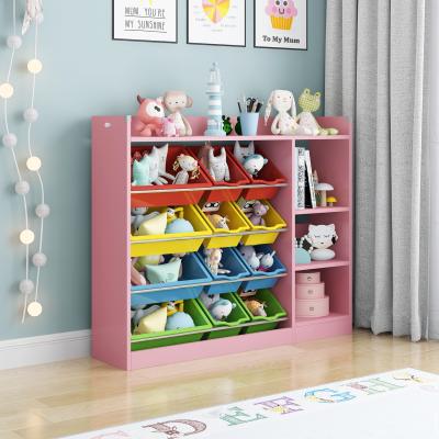 China Modern Bedroom Furniture Wooden Toy Shelf Children Kids Wardrobe for sale