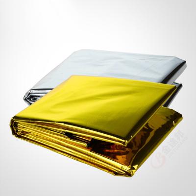 China Wholesale Outdoor All Available Color Gold / Silver Space Survival Foil Emergency Mylar Thermal Blanket for sale