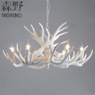 China European American Country Decoration Antler White Wedding Chandelier for sale