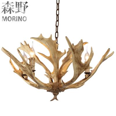 China Country Style American Moose Deer Horn Lamps Antique Project 110V-240V Lamp Holder for sale