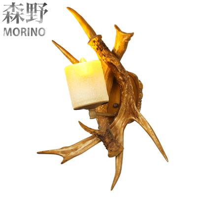 China American Lust High Quality Material Resin Light Country Deer Antler Wall Mounted Light for sale