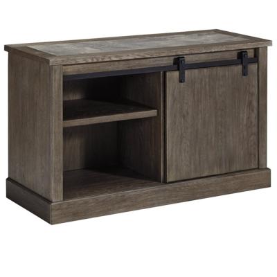 China CaoXian HiHome Modular Rustic Farmhouse Credenza with Sliding Barn Door, Dusky Brown for sale