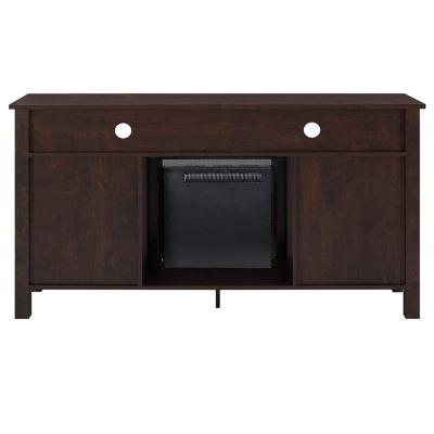 China CaoXian HiHome Modular Rustic Farmhouse Glass Door Fireplace TV Stand For TVs for sale