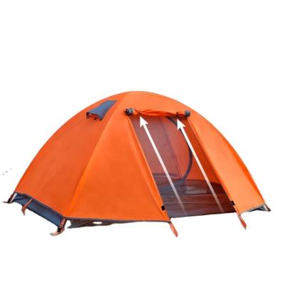 China Diagonal Tying Type Double Layer Tent Two Person Family Hiking Outdoor Waterproof Camping Tent for sale