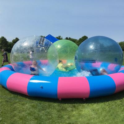 China Indoor Custom Commercial Swimming Pool For Kids Inflatable Ball Pool With Water Walking Ball for sale