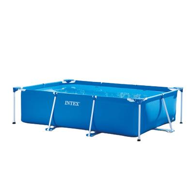 China Pool INTEX 28272 3.0M X 2.0M X 0.75M FRAME RECTANGULAR POOL Outdoor Rectangular Frame Above Ground Pool PVC Frame Pump for sale