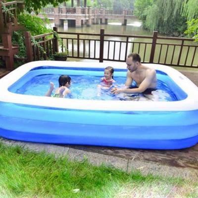 China PVC Baby Swimming Pool Equipment H0Qms Rectangular Large Children's Indoor Inflatable Swimming Pool for sale