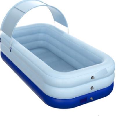 China Easy PVC Shading Wireless Automatic Inflatable Swimming Pool Household Large Outdoor Plastic Indoor Swimming Pool for sale