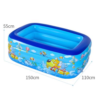 China Indoor Outdoor Adult PVC Kids Large Plastic PVC Folding Inflatable Swimming Pool for sale