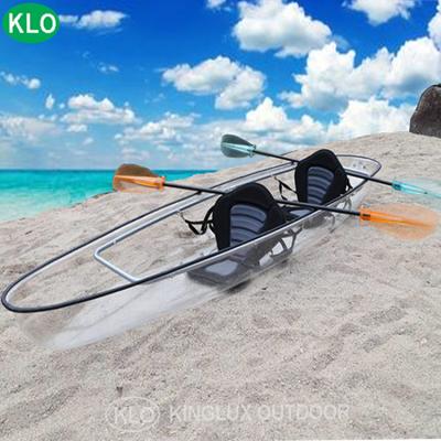 China Sea - river - transparent canoe / 2 person wholesale cheap plastic small clear boat kayaks lake - ocean for fishing for sale