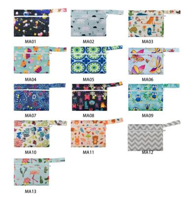 China 15x18cm Mini washable reusable menstrual pads Cloth Bag sanitary Zipper Waterproof for sale