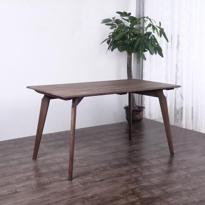 China Modern Minimalist 2022 Party Banquet Hotel Designs Restaurant Walnut Wood Dining Table And Chairs for sale