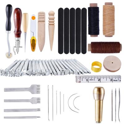 China L3 59 Pcs Eco - Friendly / Set Leather Crafting Tools Handmade Leather Sewing Set Leather Working Tools Set for sale