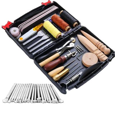 China L-007 Durable Leather Crafting Working Tool Set DIY Leather Craft Tools Leather Tool Kit for sale