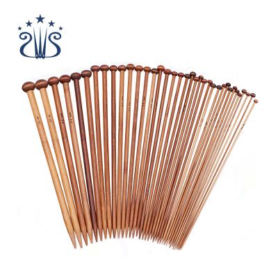 China Sweater Knitting Needle 25cm 18 Pairs / Set Unique Knitting Needles Bamboo Knitting Needles for sale