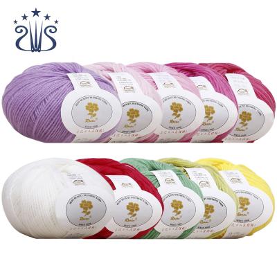 China Anti-pilling Muti-color polyester/acrylic yarn hand knitting yarn for sweater and scarf crochet yarn for sale