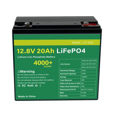 China Free Shipping Toys 12.8V 20Ah Lifepo4 Battery Pack Lithium Ion Battery Phosphate Battery 12V 24V Li Ion 12 20Ah Akku Ionen Baterie for sale