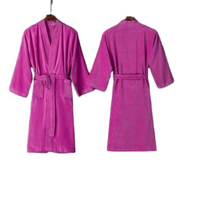 China Hotel Luxury Warm Women's Pajamas Winter Bathrobe Velvet Cut Terry Men's Breathable Bathrobe for sale