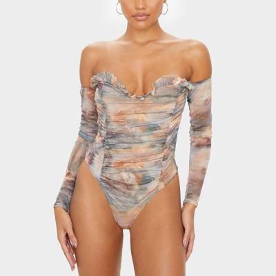 China China Manufacturer Long Sleeve Knitted QUICK DRY Tie Dyed Bandage Women Custom Jumpsuit for sale