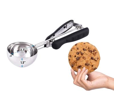 China Viable Easy Trigger Ice Cream Tools Food Cookie Spoon Ice Scooper Stainless Steel Ice Cream Scoop for sale