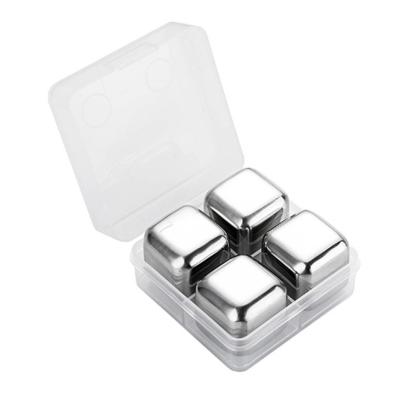 China Sustainable Frozen China 304 Stainless Steel Ice Cube Metal Whiskey Glazed Ice Tartar for sale