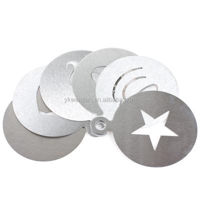 China Viable Wholesale Custom Cake Decorating Christmas Stainless Steel Coffee Stencil for sale