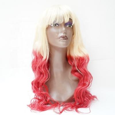 China Swiss Color Gradient Individual Colored Ombre Water Wave Fashion Lace Front Body Wave Wig Human Hair Wigs for sale