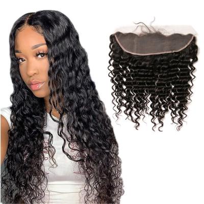 China Lace Front Human Hair Deep Wave Wig 12A Part Free Ear To Ear 13x4