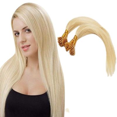 China 2021 Silky Straight Wave Factory Wholesale Cuticle Virgin Hair 613 Color I Tip Hair Extension for sale