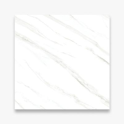 China Modern Foshan Anti Slip 60x60 Polished Glossy White Glazed Carrara Porcelain Floor Tile For Civil Construction for sale