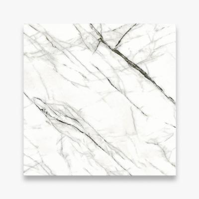 China Modern Bathroom 600x600mm Carrara Porcelain Wall And Polish Glazed Floor Tile for sale