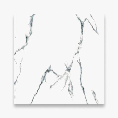 China Competitive Price Modern Polish Glazed White Porcelain High Gloss Floor Tile 600x600 Carrara Porcelain for sale