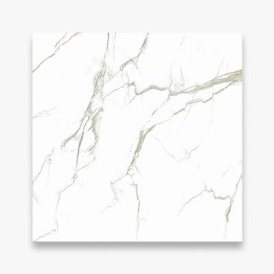 China Modern Wholesale Chinese Luxury 60x60 600x600 Glazed Polished White Marble Look Floor Porcelain Tile for sale