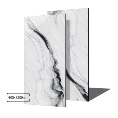 China Full Body 60x120 Modern Glossy Panda White Marble Look Porcelain Floor Tile From China for sale