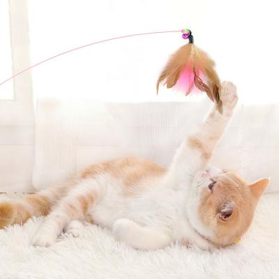 China Cat Viable Stick Lighter Feather Color Yarn Stain Factory Puzzle Lighter Cat Toys Interactive Cat Toys Supplies. for sale