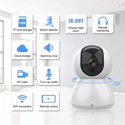 China Human Motion Tracking IP Camera Tuya APP Monitor Motion Detection Mini Indoor Wireless Camera Surveillance CCTV automatic tracking for sale