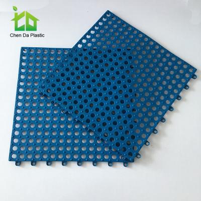 China Hot Selling Interlocking Outdoor Anti-bacteria Tiles Mat PVC Floor Mat for sale