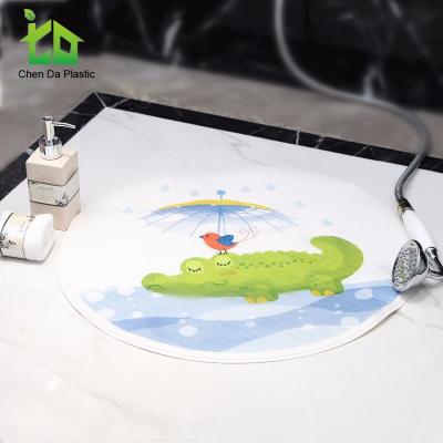 China Sustainable Printing Non-Slip Bath Mats With Suction Cup Design For Kids for sale