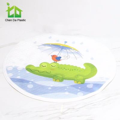 China Crocodile Small Sustainable Non Slip Bath Mat For Baby for sale