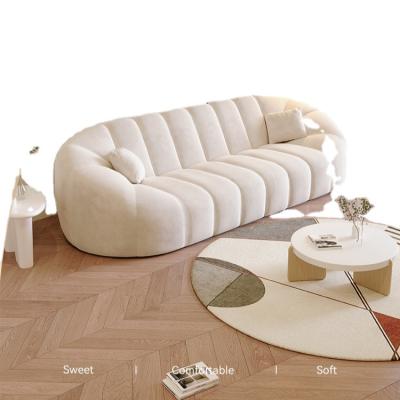 China (Others) Semicircle Designer Sectional Sofa Living Furniture Round Curvedmoderno Adjustable Minimalist White Living Room Sofas for sale