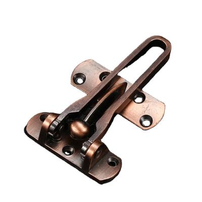 China Large modern silver zinc alloy anti-theft clasp for hotel security door hardware security chain door guard for sale